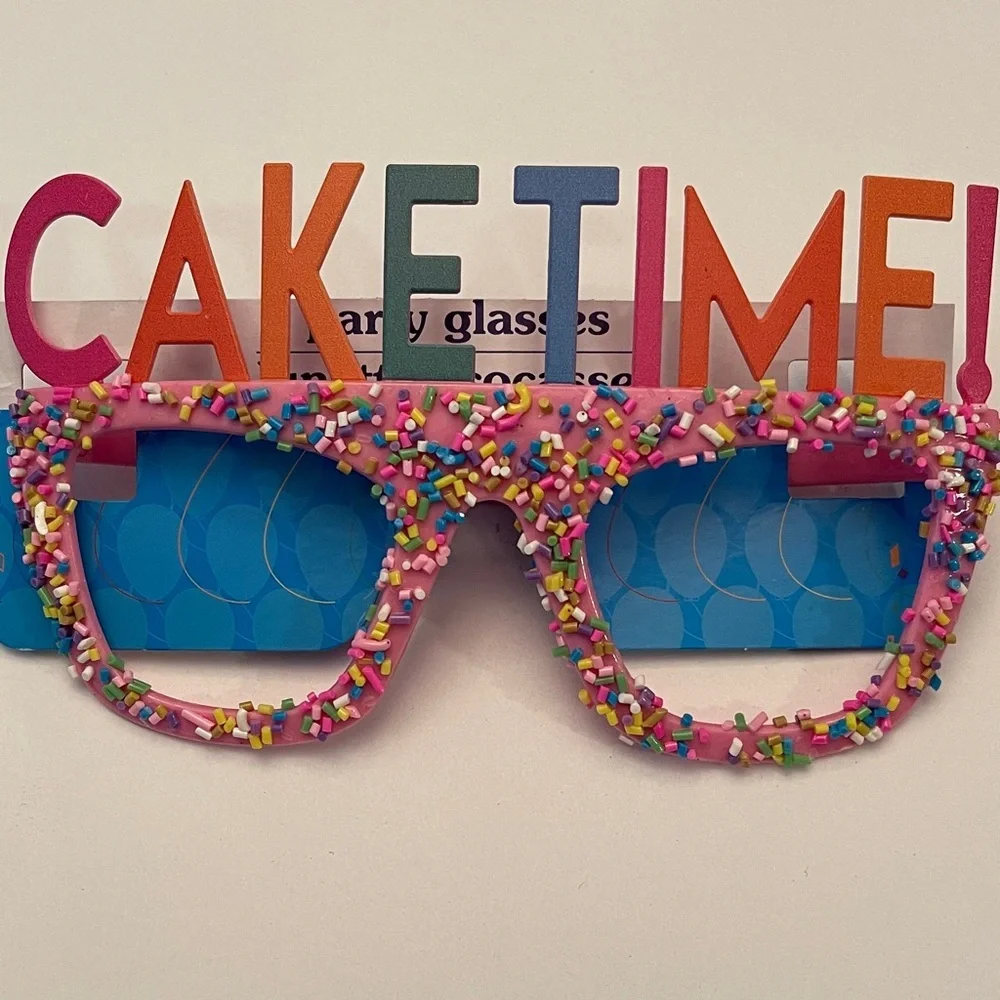 NWT Cake Time Party Glasses - Pink Sprinkles